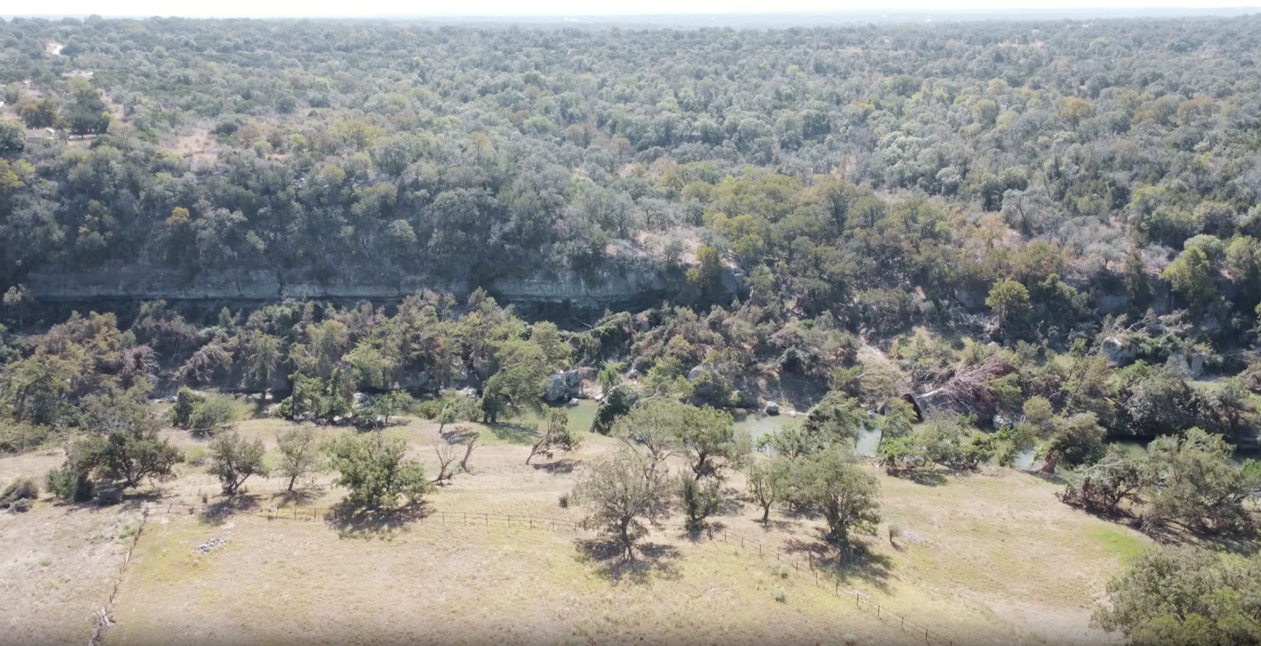 Aerial view of the Texas Hill Country